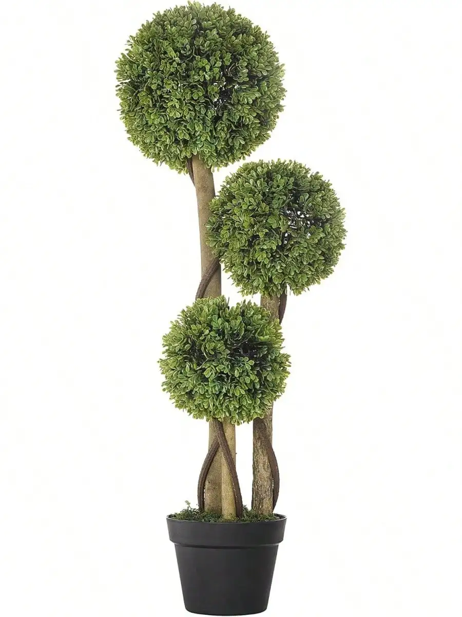 Artificial Plant For Home Decor Indoor & Outdoor Fake Plants Artificial Tree In Pot, 3 Ball Boxwood Topiary Tree For Home Office, Living Room Decor, Dark Green
Artificial Plant For Home Decor Indoor & Outdoor Fake Plants Artificial Tree In Pot, 3 Ball Boxwood Topiary Tree For Home Office, Living Room Decor, Dark Green