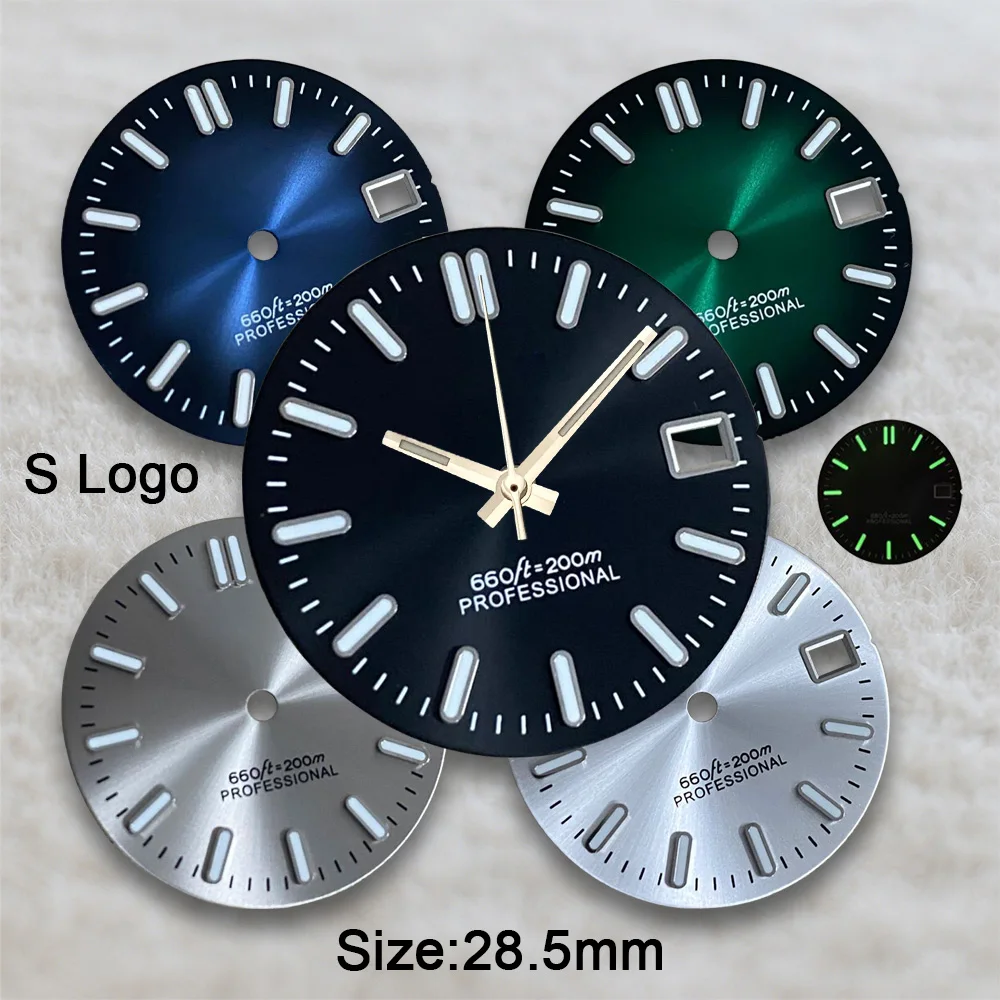 28.5mm S Logo NH35 Dial Sunray Dial SUB Dial Suitable For NH35/NH36 Movement 3/3.8 o'clock Watch Modification Accessories
28.5mm S Logo NH35 Dial Sunray Dial SUB Dial Suitable For NH35/NH36 Movement 3/3.8 o'clock Watch Modification Accessories