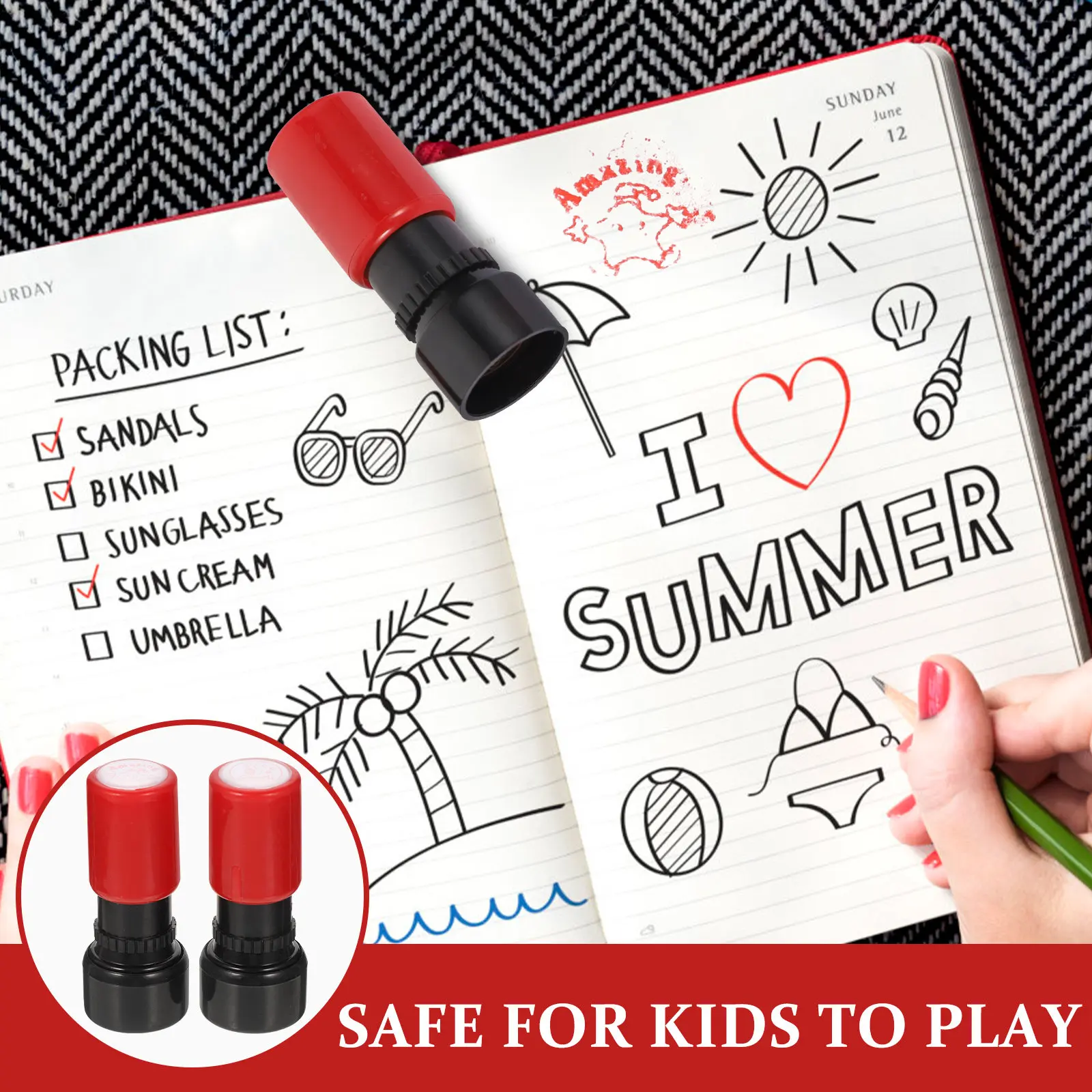 2Pcs Kids Student Stamp Set ABS Safe Ergonomic Design for Classroom Teachers Scrapbook DIY Decorative Notebook Stamps Encourage
2Pcs Kids Student Stamp Set ABS Safe Ergonomic Design for Classroom Teachers Scrapbook DIY Decorative Notebook Stamps Encourage
