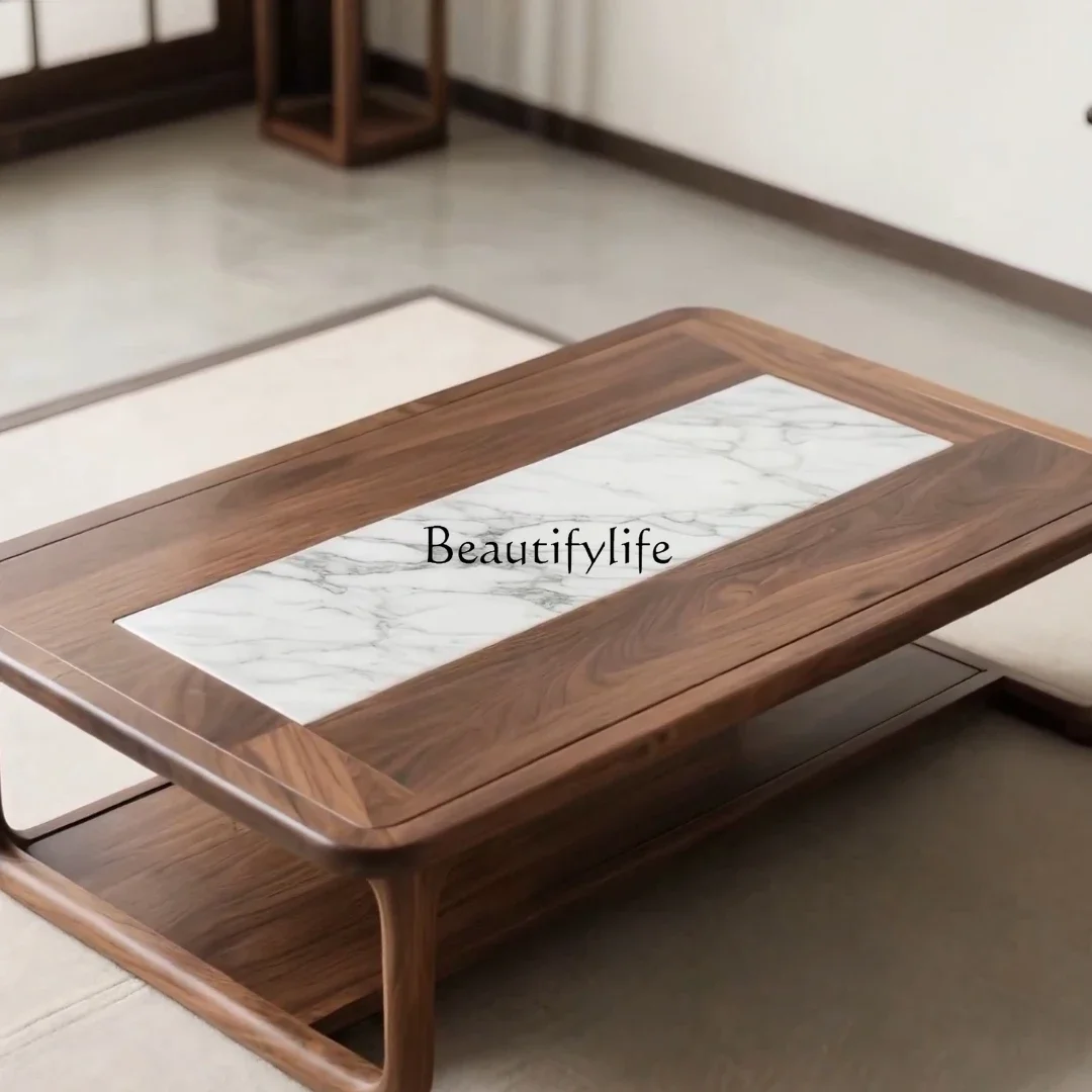 yj21 New Chinese black walnut solid wood coffee table simple modern light luxury rock slab coffee table
yj21 New Chinese black walnut solid wood coffee table simple modern light luxury rock slab coffee table