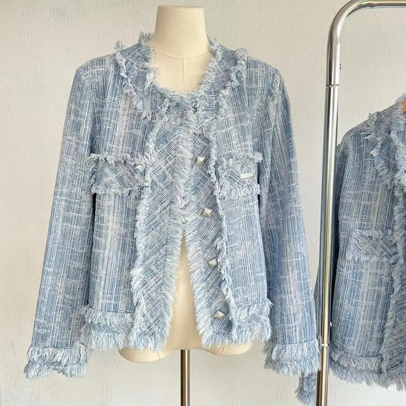 Ladies New Temperament Fragrance Coat Spring And Autumn Slim Woven Tweed Joker Loose Temperament Coat Comfortable Office Coat
Ladies New Temperament Fragrance Coat Spring And Autumn Slim Woven Tweed Joker Loose Temperament Coat Comfortable Office Coat