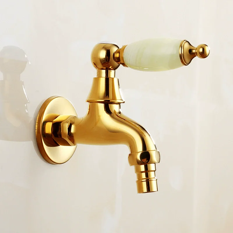 Смеситель для стиральной машины, золотой уличный садовый смеситель, настенный латунный керамический ручка, одинарный кран для холодной швабры 
Смеситель для стиральной машины, золотой уличный садовый смеситель, настенный латунный керамический ручка, одинарный кран для холодной швабры