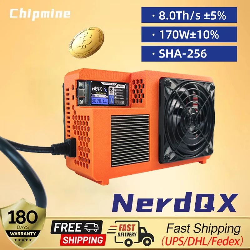 Brand New Lucky Miner NerdQX 8Th/s 170W Bitcoin Solo Miner Four BM1370 ASIC Chips 2.4G WiFi Home Quiet for Nerd QX Crypto Miner
Brand New Lucky Miner NerdQX 8Th/s 170W Bitcoin Solo Miner Four BM1370 ASIC Chips 2.4G WiFi Home Quiet for Nerd QX Crypto Miner