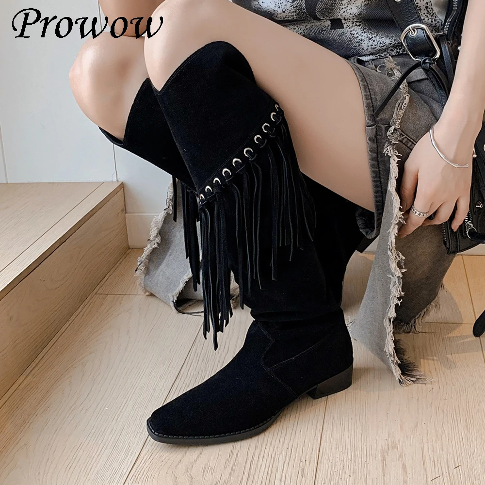 Новые замшевые сапоги до колена с квадратным носком и толстым каблуком на боковой молнии, женская обувь Zapatos Mujer 
Новые замшевые сапоги до колена с квадратным носком и толстым каблуком на боковой молнии, женская обувь Zapatos Mujer