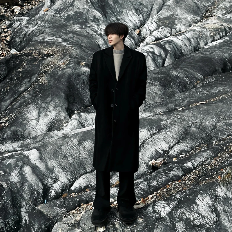 Korean Sle Men's Bla Woolen Coat Autumn Winter Brit Preppy over Knee Windbreaker Jaet Youthful Vitali Sle Double ...
Korean Sle Men's Bla Woolen Coat Autumn Winter Brit Preppy over Knee Windbreaker Jaet Youthful Vitali Sle Double ...