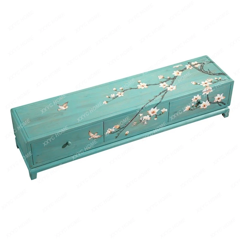 Solid wood TV cabinet living room bedroom storage long floor low cabinet furniture
Solid wood TV cabinet living room bedroom storage long floor low cabinet furniture