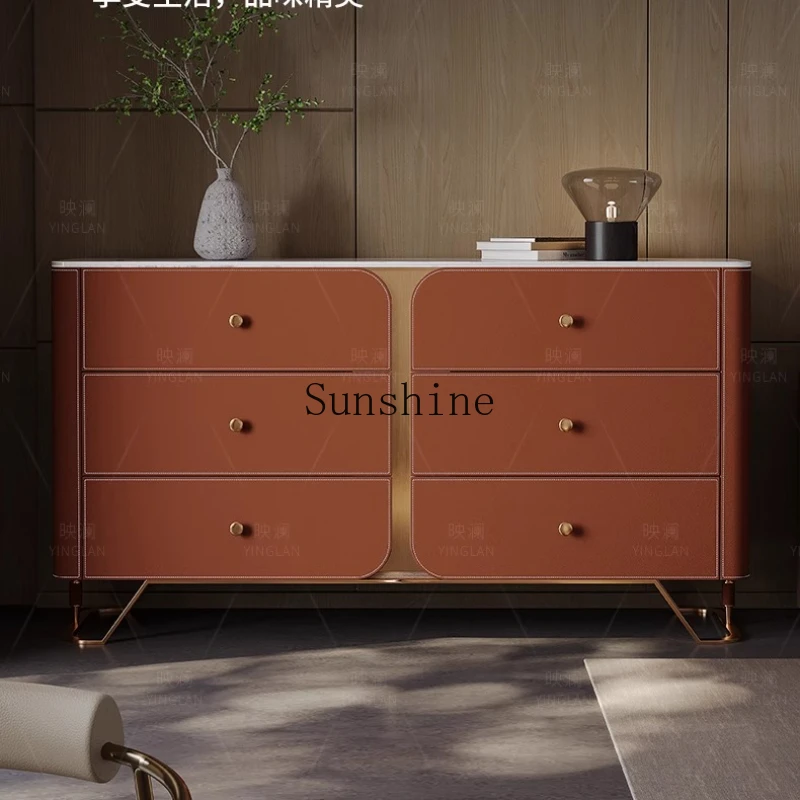 Bedroom light luxury chest high-end solid wood living room dining side against the wall bedside design drawer
Bedroom light luxury chest high-end solid wood living room dining side against the wall bedside design drawer