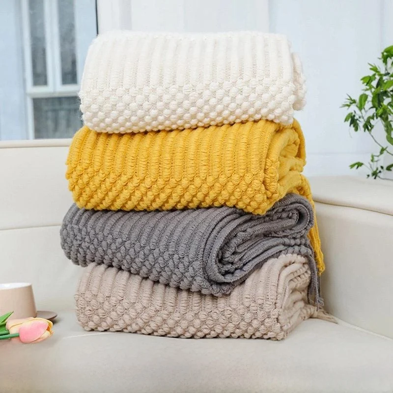 Outdoor Knitted Bean Tassel Blanket Sofa Office Car Bedside Air Conditioned Nap Blanket Pure Color Other Material 100%
Outdoor Knitted Bean Tassel Blanket Sofa Office Car Bedside Air Conditioned Nap Blanket Pure Color Other Material 100%