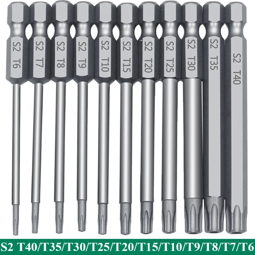 11 PCS Torx Security Bit Set S2 Steel Magnetic Security Screwdriver Set 50/100mm Star Screwdriver Set for Shark Vacuum T6-T40
11 PCS Torx Security Bit Set S2 Steel Magnetic Security Screwdriver Set 50/100mm Star Screwdriver Set for Shark Vacuum T6-T40