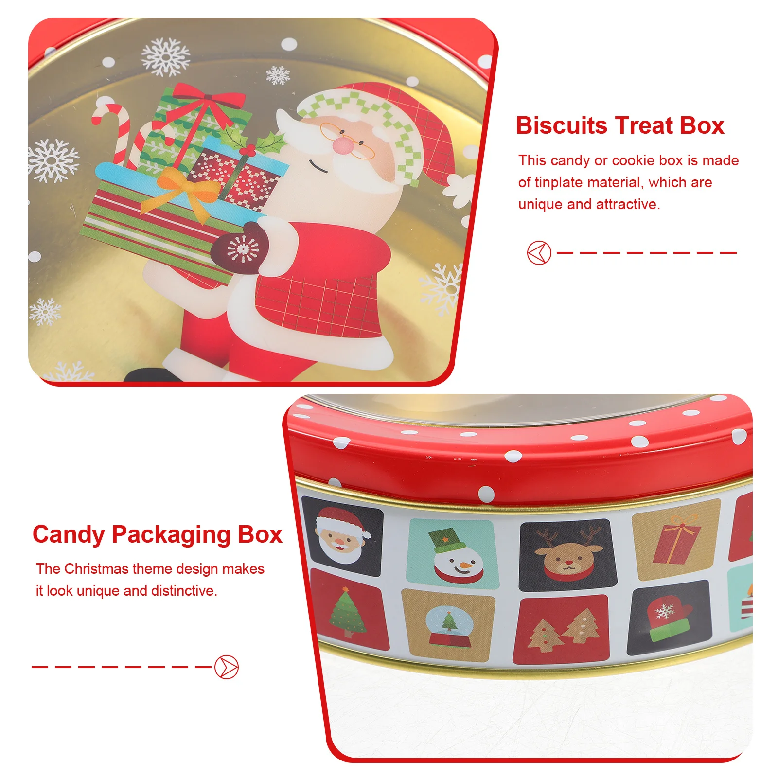 Christmas Candy Tin Box for Cookies Chocolates Storage Reusable Metal Treat Container Holiday Party Favor Christmas Cookie Tin
Christmas Candy Tin Box for Cookies Chocolates Storage Reusable Metal Treat Container Holiday Party Favor Christmas Cookie Tin