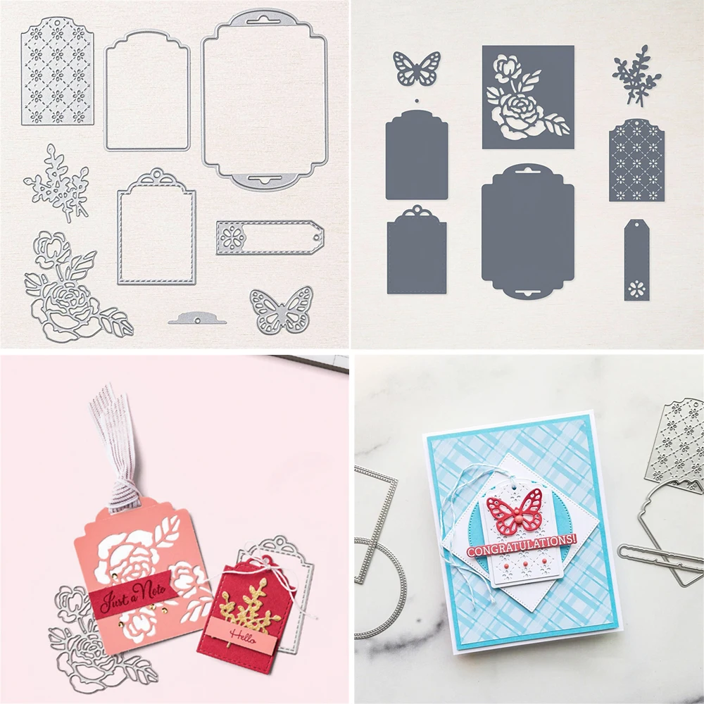 Hollow Flowers Butterfly Designer Tag Dies Cutting Dies For DIY Scrapbooking Album Card Making Decoration Paper Craft Supplies
Hollow Flowers Butterfly Designer Tag Dies Cutting Dies For DIY Scrapbooking Album Card Making Decoration Paper Craft Supplies