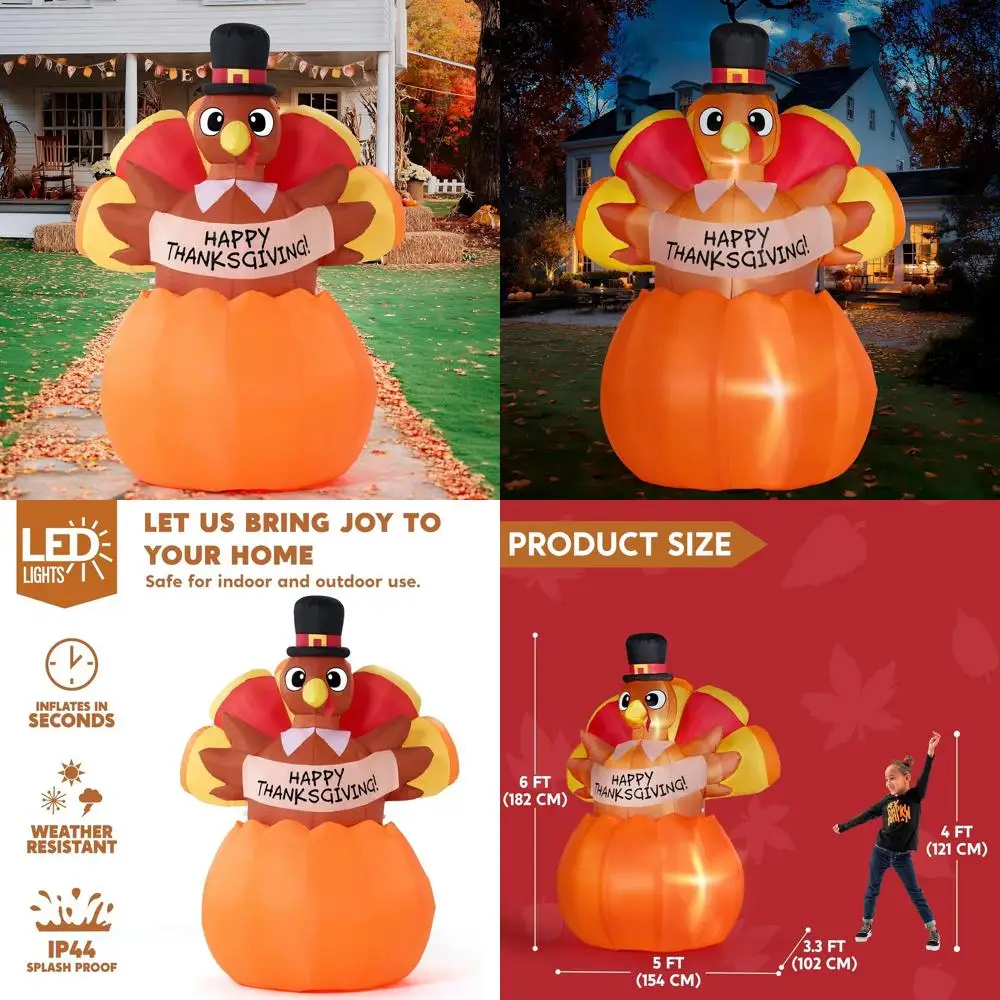 Подсветка 6 футов на День Благодарения, индейка и тыква, наружное украшение для газона и вечеринки в саду
Подсветка 6 футов на День Благодарения, индейка и тыква, наружное украшение для газона и вечеринки в саду