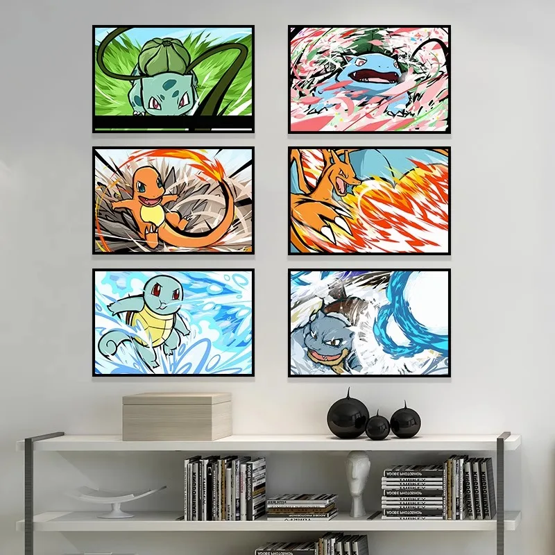 Pokemon Frameless Canvas Painting Poster Comic Style Decorative Painting Cartoon Anime Peripheral Room Decoration
Pokemon Frameless Canvas Painting Poster Comic Style Decorative Painting Cartoon Anime Peripheral Room Decoration