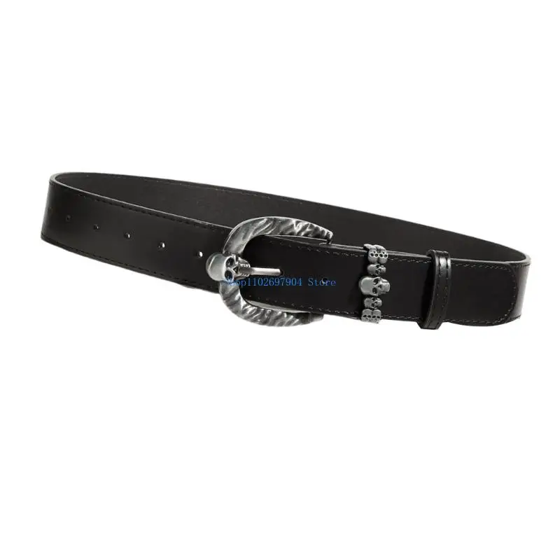 N7YF Adjustable Skull Pin Buckles Waist Belt PU Leather Waist Strap for Men Daily Wear
N7YF Adjustable Skull Pin Buckles Waist Belt PU Leather Waist Strap for Men Daily Wear