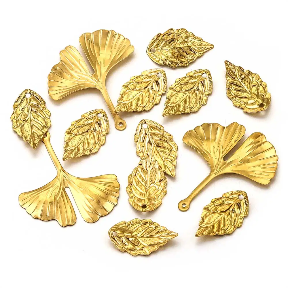 20Pcs/Lot Stainless Steel Leaf Ginkgo Biloba Charms Gold Plated PVD DIY Necklace Earrings Jewelry Making Accessories Wholesale
20Pcs/Lot Stainless Steel Leaf Ginkgo Biloba Charms Gold Plated PVD DIY Necklace Earrings Jewelry Making Accessories Wholesale