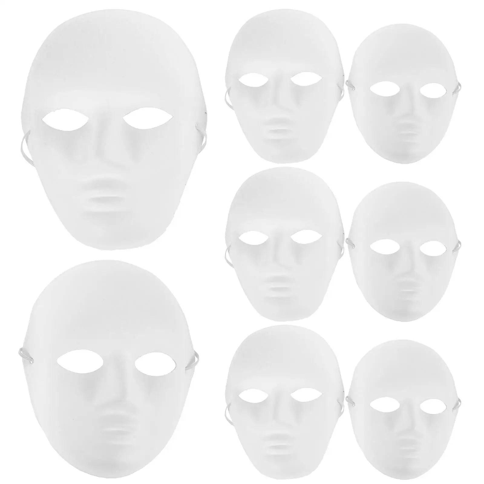 8 Pcs Hand Painted Mask Lightweight DIY Blank Masks for Halloween Party Masquerade Ball Festival Costume
8 Pcs Hand Painted Mask Lightweight DIY Blank Masks for Halloween Party Masquerade Ball Festival Costume