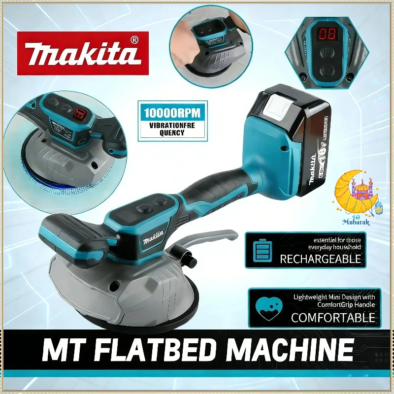 Makita Tile Laying Machine with 8 Speed Adjustment High Capacity for Wall & Floor Vibration Home Decoration Tool For 18V Battery
Makita Tile Laying Machine with 8 Speed Adjustment High Capacity for Wall & Floor Vibration Home Decoration Tool For 18V Battery