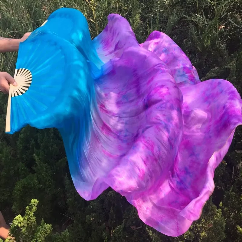 Tie-Dyed 100% Silk Veil Stage Performance Customizable Bamboo Belly Dance Silk Fan (2pcs)
Tie-Dyed 100% Silk Veil Stage Performance Customizable Bamboo Belly Dance Silk Fan (2pcs)