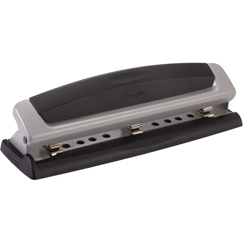 10-Sheet Capacity 3-Hole Punch with Adjustable 2-3 Holes, Black & Silver
10-Sheet Capacity 3-Hole Punch with Adjustable 2-3 Holes, Black & Silver