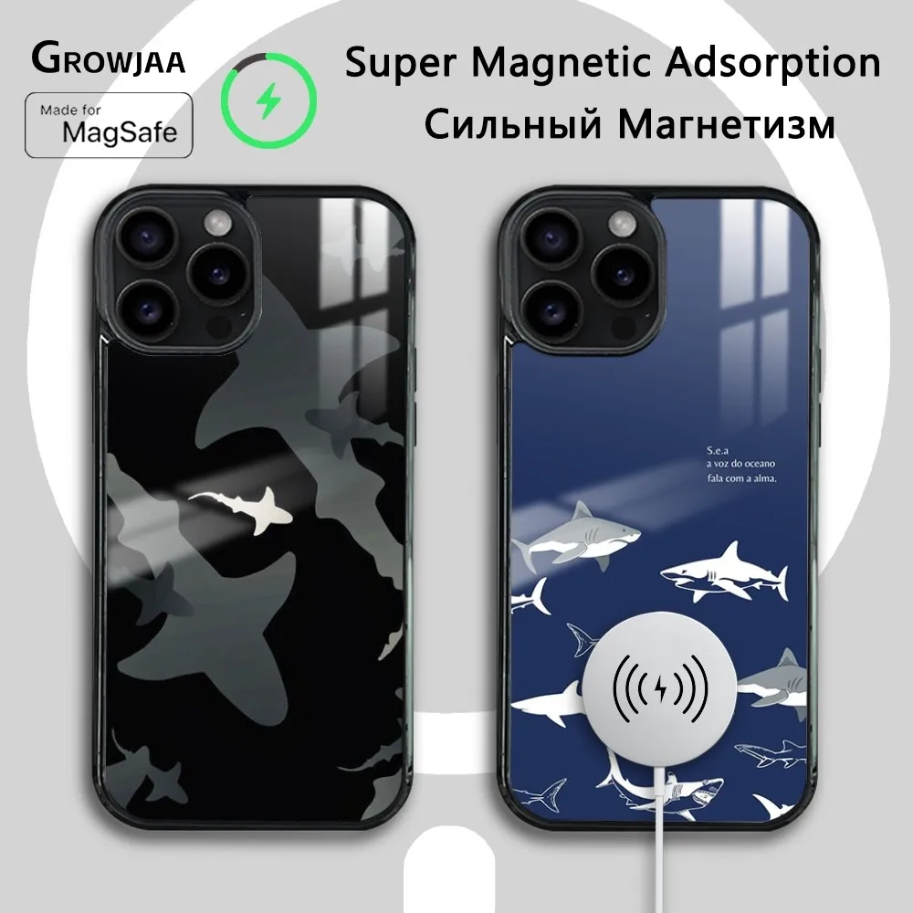 Ocean Animals Shark Strong Magnetic Phone Case For iPhone 15 14 13 12 11 Pro Max Plus Magsafe Wireless Charging Cover
Ocean Animals Shark Strong Magnetic Phone Case For iPhone 15 14 13 12 11 Pro Max Plus Magsafe Wireless Charging Cover