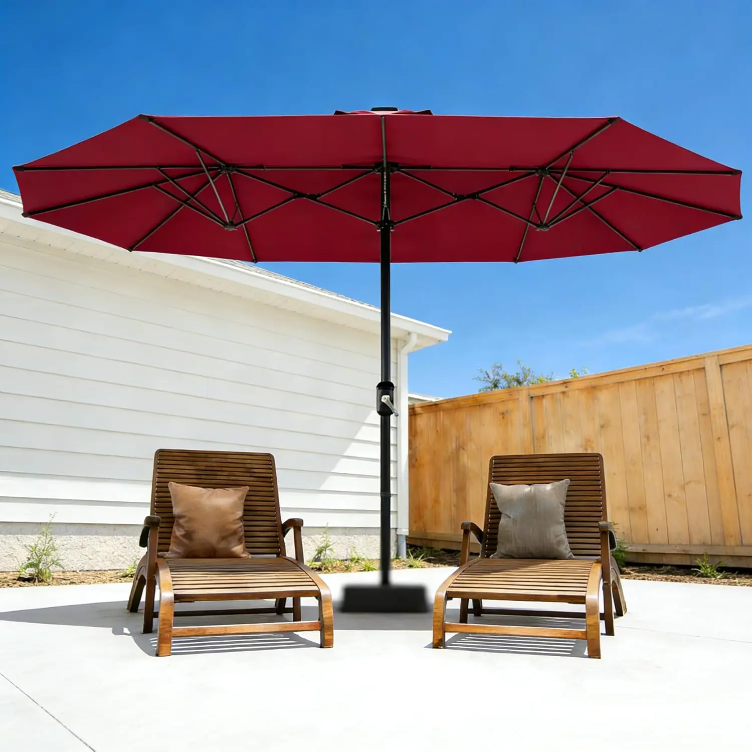 Thirteen Feet Patio Umbrella Double Canopy Commercial Large Market Outdoor Dining Resort Backyard Entertainment Areas No Base
Thirteen Feet Patio Umbrella Double Canopy Commercial Large Market Outdoor Dining Resort Backyard Entertainment Areas No Base