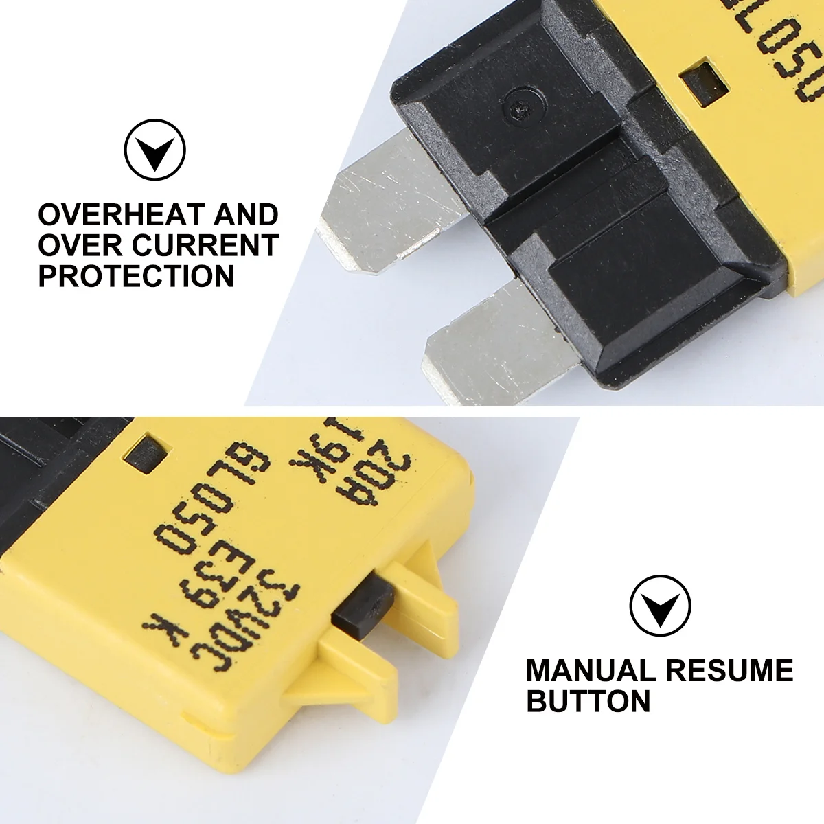 Manual Reset 20a Yellow Automotive Circuit Breaker 28V Dc Mini Breaker Fuse for Vehicle Marine Low Voltage Wiring Systems
Manual Reset 20a Yellow Automotive Circuit Breaker 28V Dc Mini Breaker Fuse for Vehicle Marine Low Voltage Wiring Systems