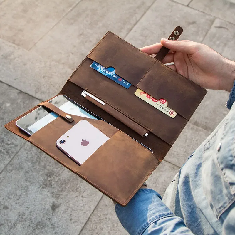 Passport Holder Genuine Leather Men ipad Cover Travel Vintage Wallet ID Card Bag Organizer Document Pouch
Passport Holder Genuine Leather Men ipad Cover Travel Vintage Wallet ID Card Bag Organizer Document Pouch