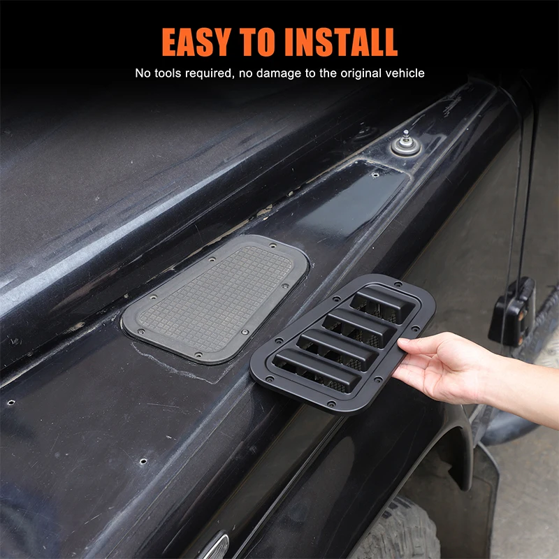 For Land Rover Defender 04-18 hood air outlet front hood air outlet protective cover decorative cover black/silver/red ABS/metal
For Land Rover Defender 04-18 hood air outlet front hood air outlet protective cover decorative cover black/silver/red ABS/metal