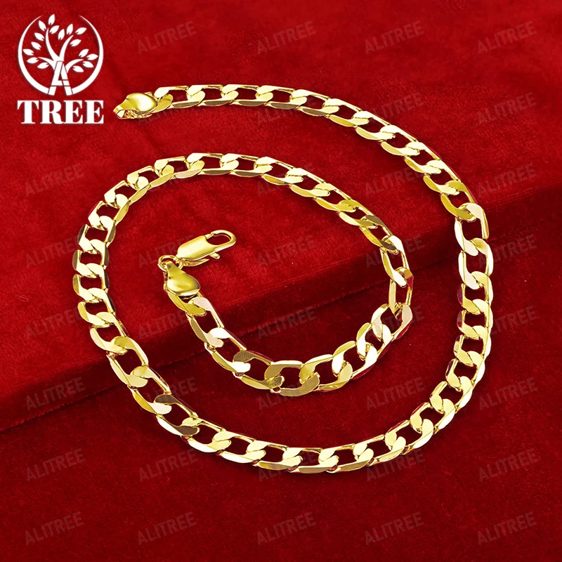 16-30 Inch 18k Gold Cuban Chain Necklace Women Fashion Party Birthday Jewelry Men Fashion Trend High Quality Gift Accessories
16-30 Inch 18k Gold Cuban Chain Necklace Women Fashion Party Birthday Jewelry Men Fashion Trend High Quality Gift Accessories