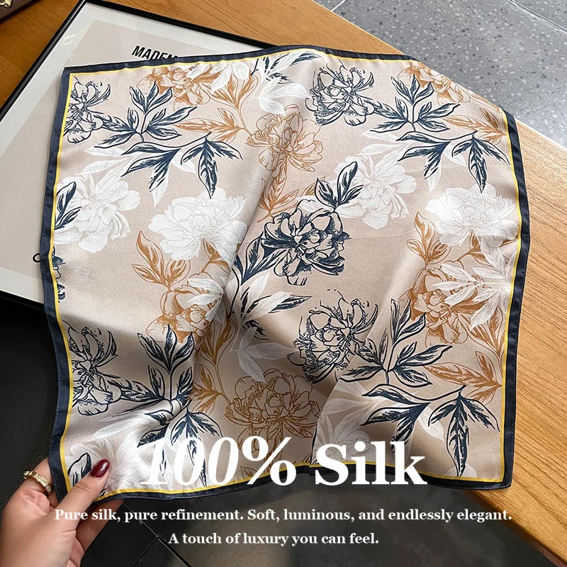 Premium 100% Natural Silk Scarf Women 53x53cm Square Floral Print Neck Hair Scarf Hijab Bandana Foulard Shawl Wrap for Lady New
Premium 100% Natural Silk Scarf Women 53x53cm Square Floral Print Neck Hair Scarf Hijab Bandana Foulard Shawl Wrap for Lady New
