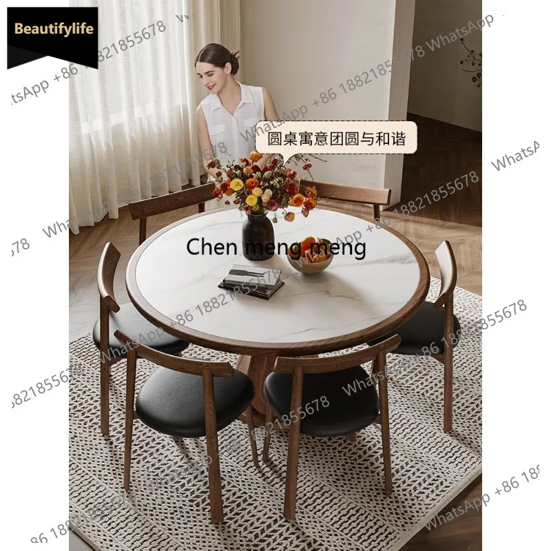 A139 Retro solid wood slate round dining table Chinese medieval style round dining table with turntable round table for home use
A139 Retro solid wood slate round dining table Chinese medieval style round dining table with turntable round table for home use