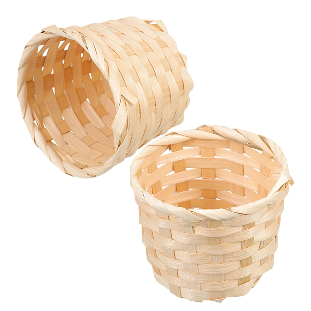 2 Pcs Handmade Bamboo Woven Storage Baskets Retro Vintage Small Display Beige Large Capacity Desk ganizer Home Office
2 Pcs Handmade Bamboo Woven Storage Baskets Retro Vintage Small Display Beige Large Capacity Desk ganizer Home Office