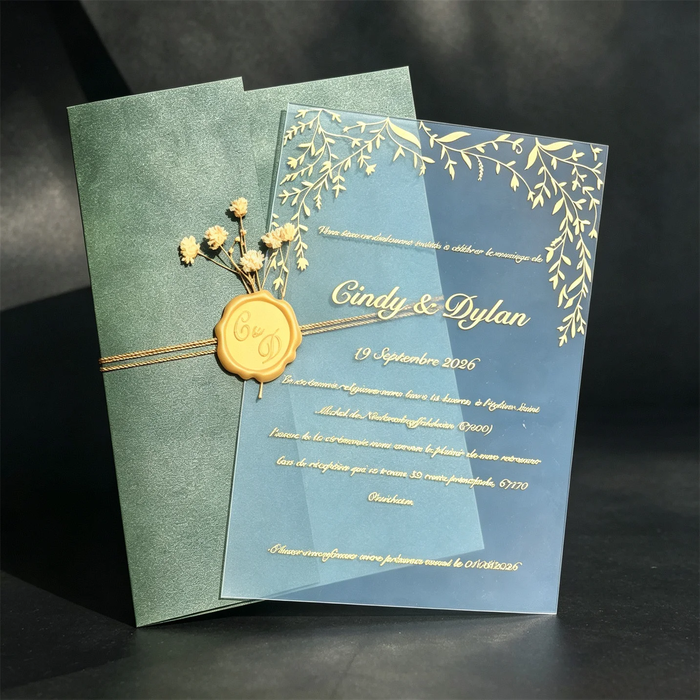 Blackish Green Pocket Envelop 30PCS Custom Wedding Invitation Card Foil Gold Print Creative Greeting Engagement Invitations Card
Blackish Green Pocket Envelop 30PCS Custom Wedding Invitation Card Foil Gold Print Creative Greeting Engagement Invitations Card
