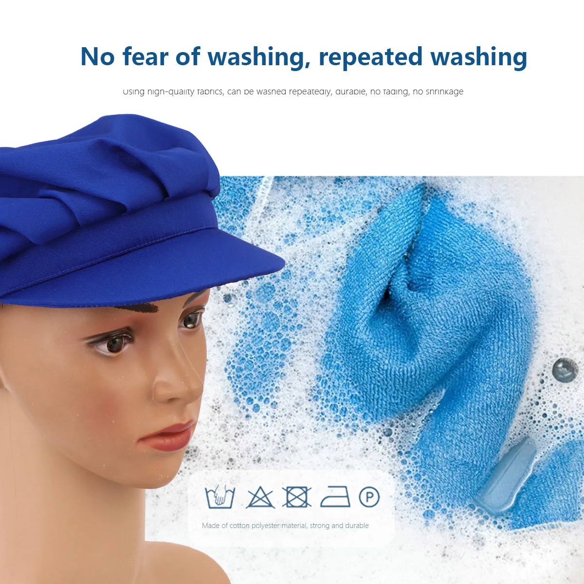 Working Hat Blue Mesh Chef Cap Reusable Lightweight Sweat-Absorbing Design for Cooking Cleaning Protective Headwear Men Women
Working Hat Blue Mesh Chef Cap Reusable Lightweight Sweat-Absorbing Design for Cooking Cleaning Protective Headwear Men Women