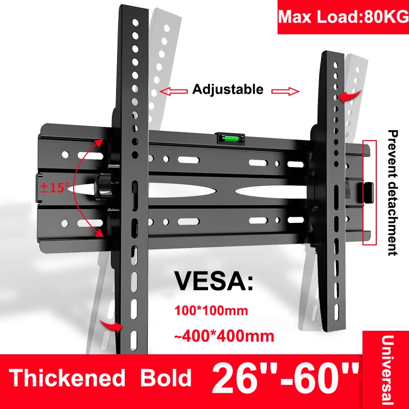 Наклонный настенный кронштейн для телевизора с диагональю 26-60 дюймов, ЖК-дисплей, яркий Кронштейн для телевизора, максимальная нагрузка 80 кг VESA 400x400 мм
Наклонный настенный кронштейн для телевизора с диагональю 26-60 дюймов, ЖК-дисплей, яркий Кронштейн для телевизора, максимальная нагрузка 80 кг VESA 400x400 мм