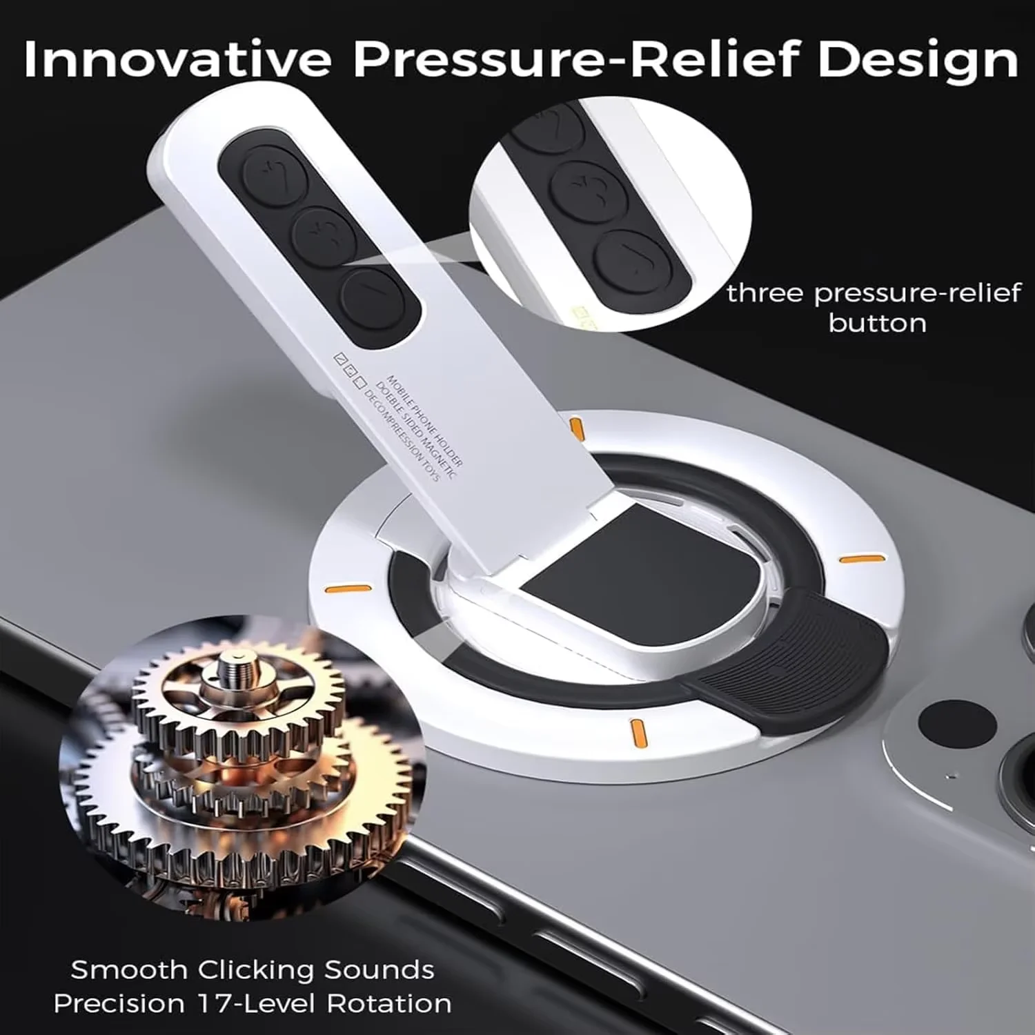 2026New Magnetic Phone Grip Ring Holder Double-Sided Magnet can be 360°Rotation Folding portable Phone Kickstand with Fidget Toy
2026New Magnetic Phone Grip Ring Holder Double-Sided Magnet can be 360°Rotation Folding portable Phone Kickstand with Fidget Toy