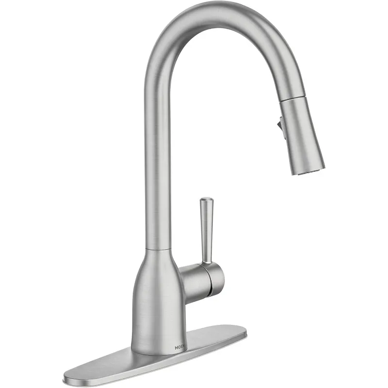 Moen 87233SRS Adler One-Handle High Arc Pulldown Kitchen Faucet with Power Clean, 24.7" L x 12.3"Wx14.6"H,Spot Resist Stainless
Moen 87233SRS Adler One-Handle High Arc Pulldown Kitchen Faucet with Power Clean, 24.7" L x 12.3"Wx14.6"H,Spot Resist Stainless