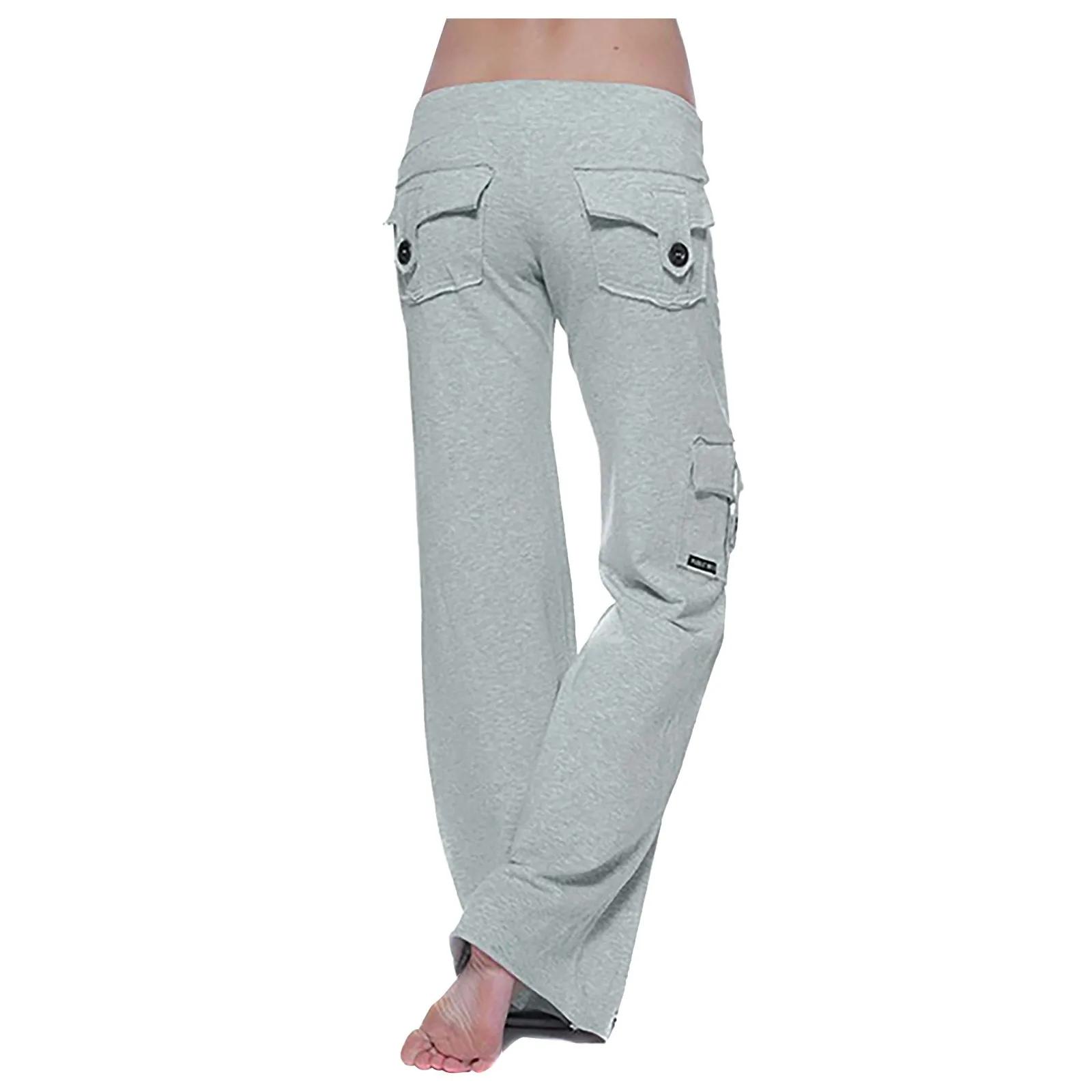 Solid Jogger Women's Cargo Pants Multi-pocket Elastic Waist Wide Leg Pants Women Sports Pants Streetwear Yo-ga Casual Long Pant
Solid Jogger Women's Cargo Pants Multi-pocket Elastic Waist Wide Leg Pants Women Sports Pants Streetwear Yo-ga Casual Long Pant
