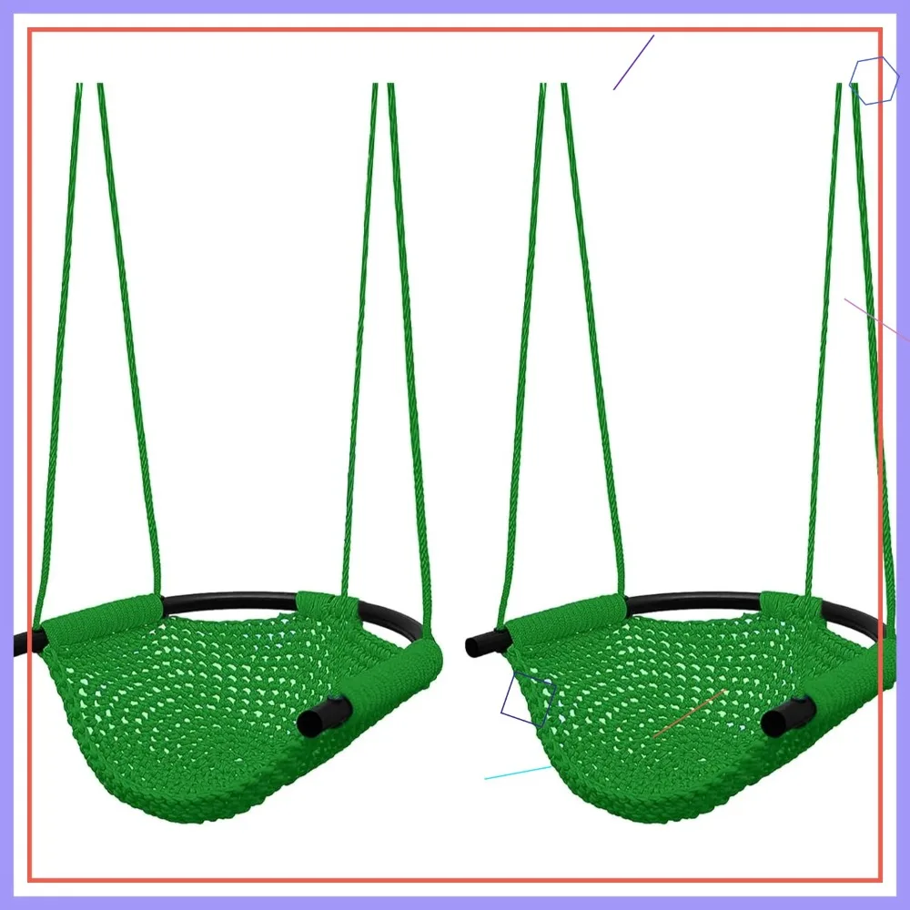 2 Pack Kids Swing Seat, Heavy Duty Rope Swing for Toddlers, 440 lbs Capacity, Indoor/Outdoor Use with Snap Hooks
2 Pack Kids Swing Seat, Heavy Duty Rope Swing for Toddlers, 440 lbs Capacity, Indoor/Outdoor Use with Snap Hooks
