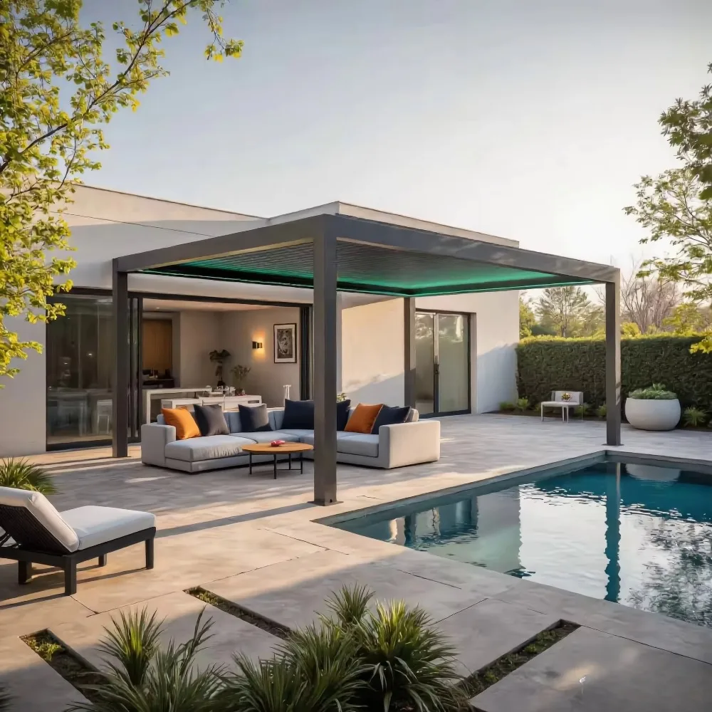 Bioclimatic Aluminum Pergola Electric Louvered Roof Gazebo Modern Outdoor Shelter with Ventilation Control Durable Patio System
Bioclimatic Aluminum Pergola Electric Louvered Roof Gazebo Modern Outdoor Shelter with Ventilation Control Durable Patio System