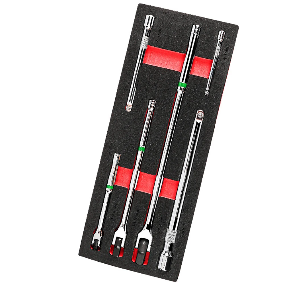 Comprehensive 6PCS Breaker Bar Set with Rotatable Head for Efficient For Industrial Repairs Secure Socket Retention