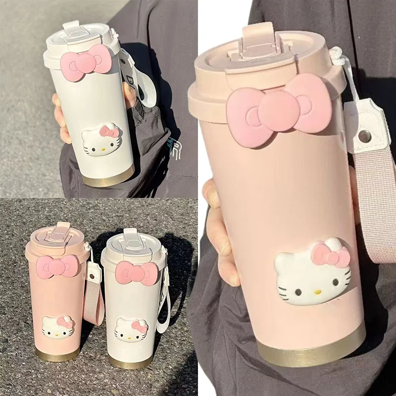 Sanrio Hello Kitty Straw Water Cup Anime Stainless Steel Insulated Cup for Girls Portable High Beauty Cold Insulation Coffee Cup
Sanrio Hello Kitty Straw Water Cup Anime Stainless Steel Insulated Cup for Girls Portable High Beauty Cold Insulation Coffee Cup