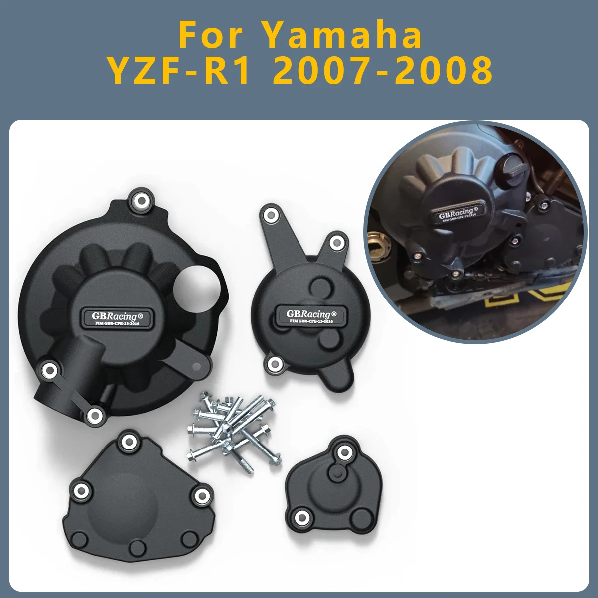 Motorcycle Engine Cover Clutch Cover Protection Set Accessories For Yamaha YZF-R1 2007-2008 YZFR1 YZF R1 Engine Covers Protector
Motorcycle Engine Cover Clutch Cover Protection Set Accessories For Yamaha YZF-R1 2007-2008 YZFR1 YZF R1 Engine Covers Protector