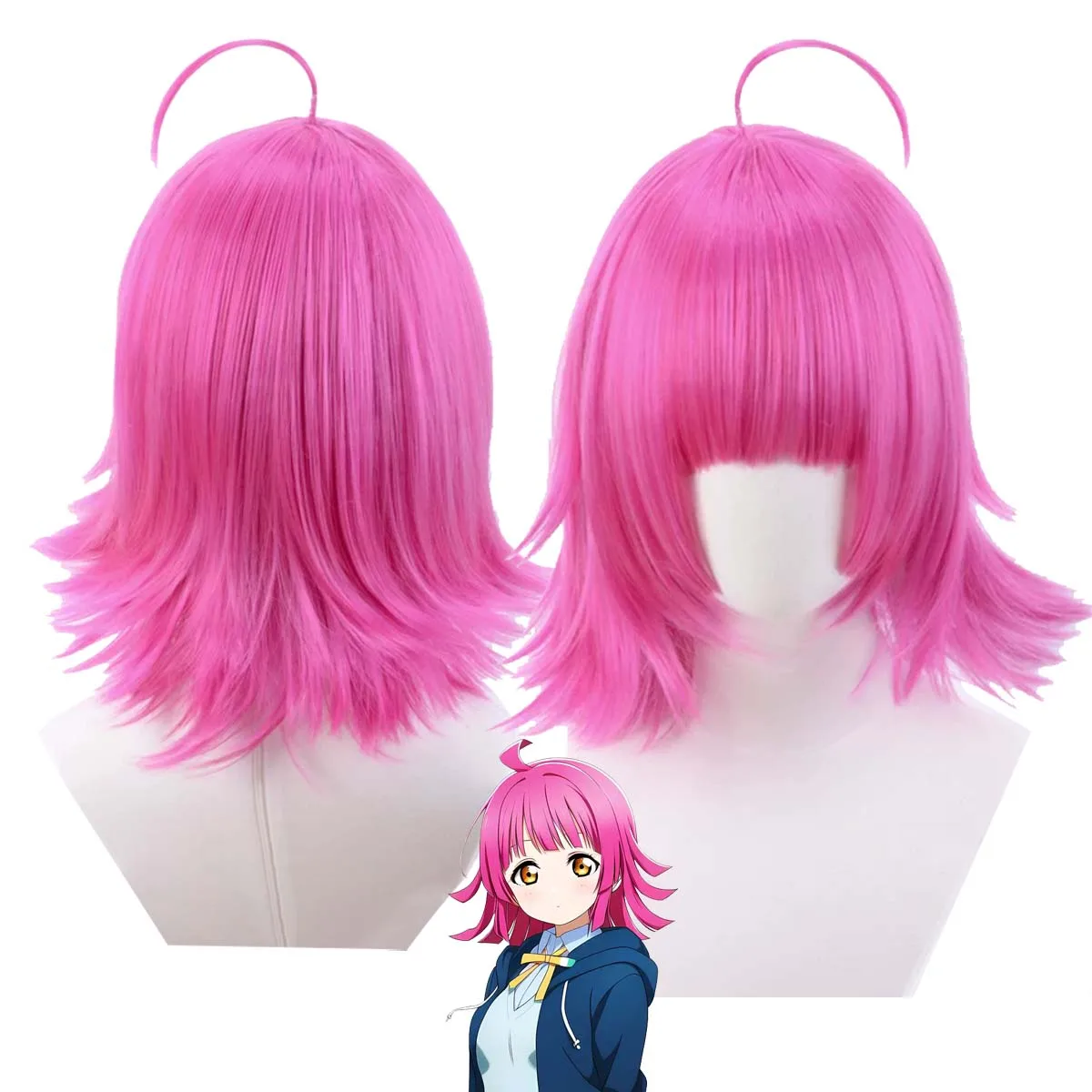 Women Costume Accessory Love Live Cosplay Tennoji Rina Hot Pink Heat Resistant Synthetic Hair Wig
Women Costume Accessory Love Live Cosplay Tennoji Rina Hot Pink Heat Resistant Synthetic Hair Wig