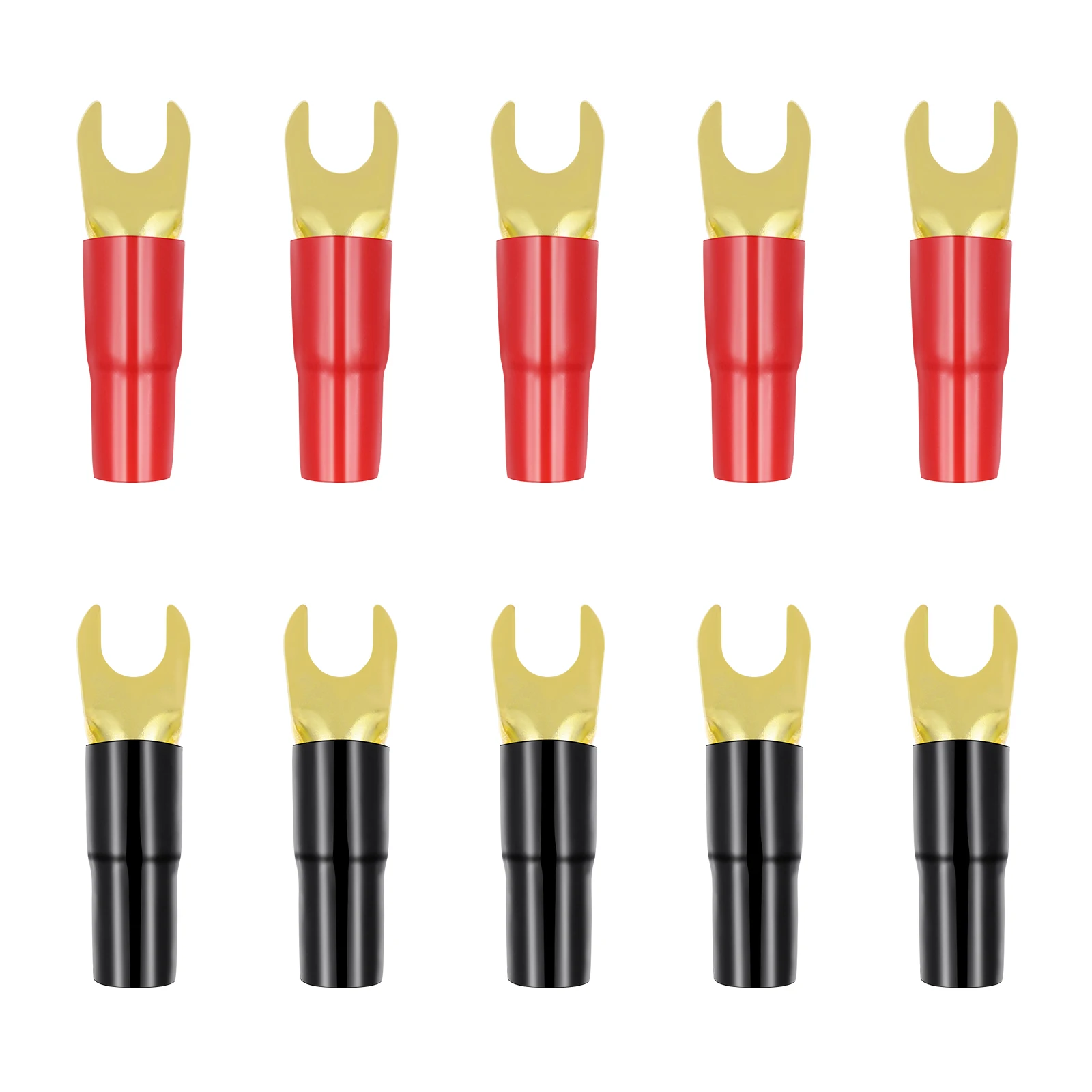 5 Pairs Crimp Terminals Audio Terminal Block Connector 8GA Connectors Speaker Wire Electrical Contact Gold Plated
5 Pairs Crimp Terminals Audio Terminal Block Connector 8GA Connectors Speaker Wire Electrical Contact Gold Plated