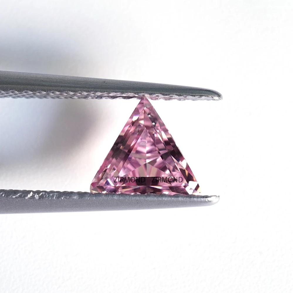 Excellent Pass Tester Created Morganite Pink Sapphire Triangle Shape Loose Gems for Stud Earrings Setting with AGL Report
Excellent Pass Tester Created Morganite Pink Sapphire Triangle Shape Loose Gems for Stud Earrings Setting with AGL Report