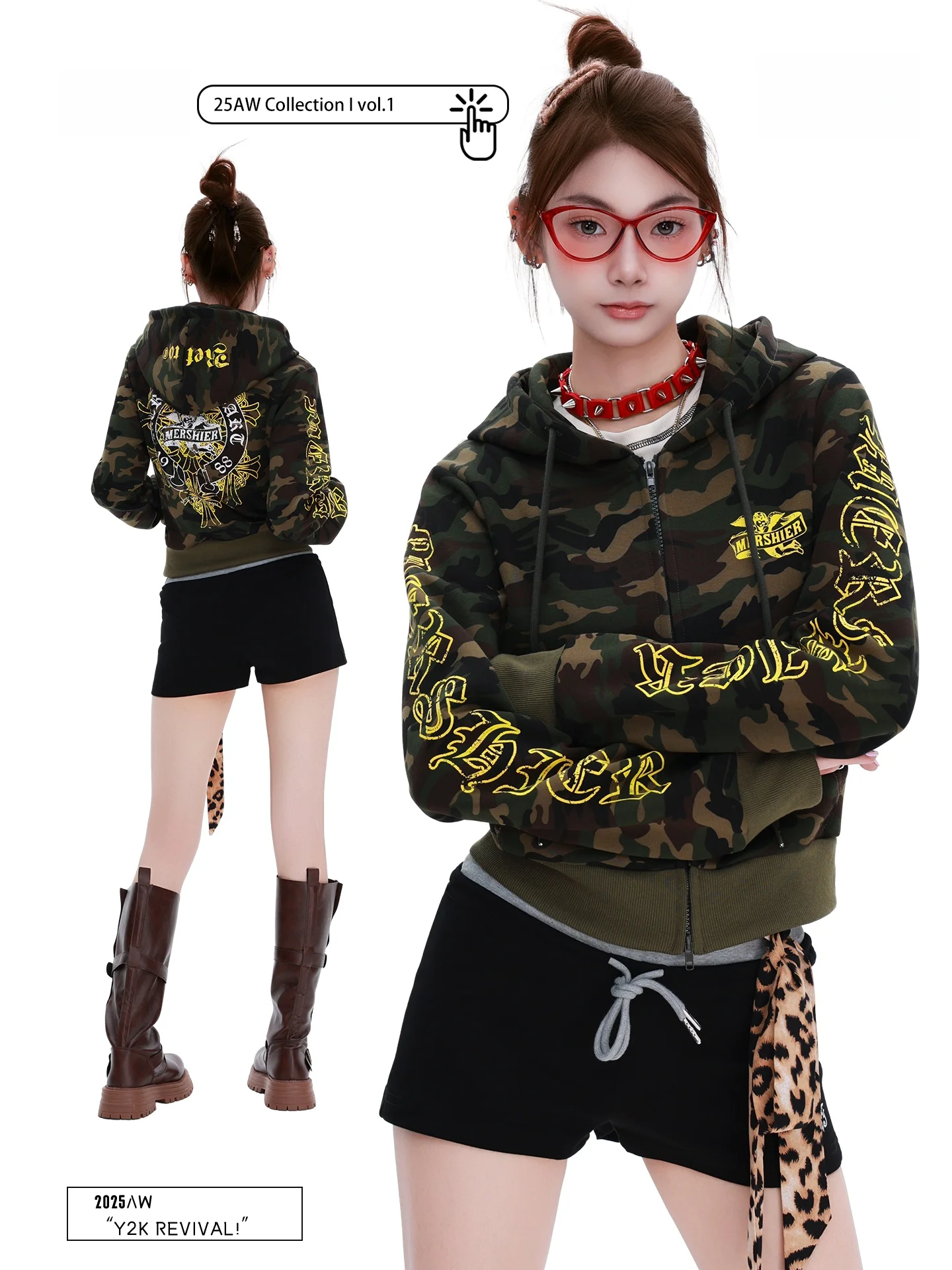 Женская укороченная куртка PBB в американском ретро-готическом стиле с принтом в горошек, с эффектом утяжки на талии, камуфляжная, на молнии, в стиле «сладкий и острый»
Женская укороченная куртка PBB в американском ретро-готическом стиле с принтом в горошек, с эффектом утяжки на талии, камуфляжная, на молнии, в стиле «сладкий и острый»