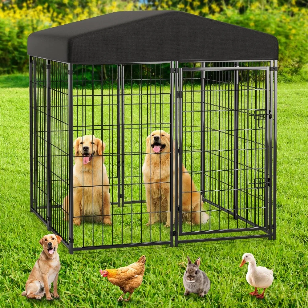 Universal Heavy Duty Medium Metal Dog Kennel Playpen with Sun/Rain Proof Top for Dog Cat Duck Chicken Outdoor Excerise
Universal Heavy Duty Medium Metal Dog Kennel Playpen with Sun/Rain Proof Top for Dog Cat Duck Chicken Outdoor Excerise