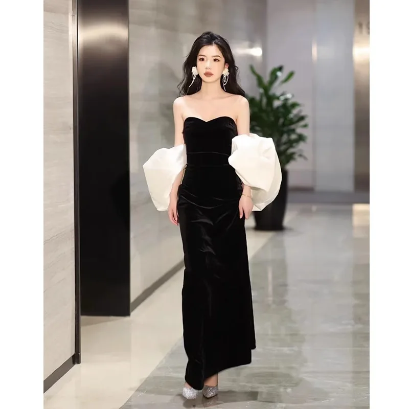 Black Strapless Evening Dress Women White Off the Shoulder Sleeve Cocktail Dresses Elegant Modern Straight Prom Gown
Black Strapless Evening Dress Women White Off the Shoulder Sleeve Cocktail Dresses Elegant Modern Straight Prom Gown