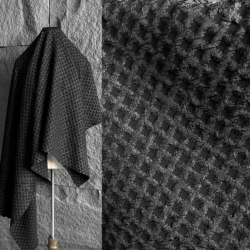 Жаккардовая ткань с плотной текстурой, черная в клетку, для сумок, одежды, дизайнерских изделий, оптовая продажа, для рукоделия, шитья, полиэстер
Жаккардовая ткань с плотной текстурой, черная в клетку, для сумок, одежды, дизайнерских изделий, оптовая продажа, для рукоделия, шитья, полиэстер